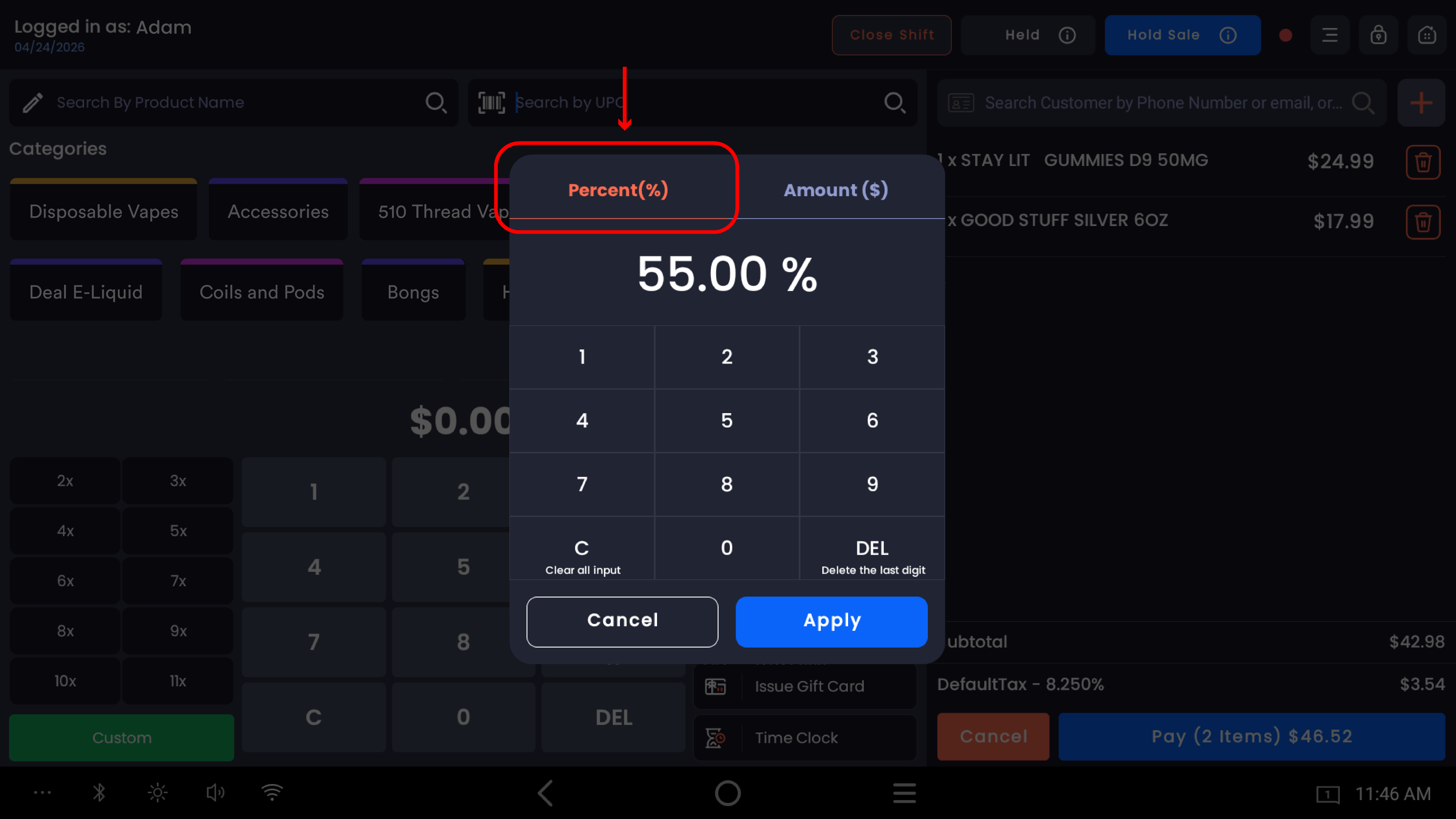 1_Choose the discount type- Percentage — enter a percentage value (e.g. 55%)-20260526-113755.jpg